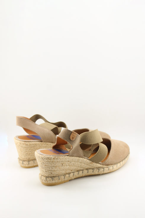 Verbenas Espadrille Wedge Sandals with Elastic Straps